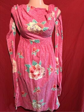 Women's Pink FloralMidi Dress